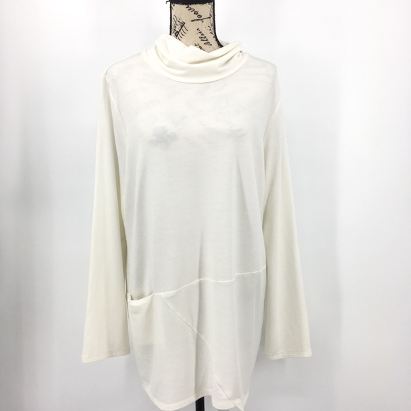 J. Jill Tops - J.Jill Cowl Neck White Long Sleeve Tunic Large